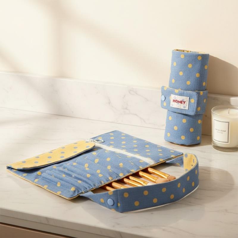 Kotak Pensil Motif Polkadot Kl - Case With Pencil Holder ulasan dan harga