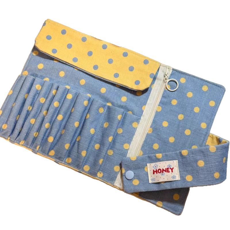 Kotak Pensil Motif Polkadot Kl - Case With Pencil Holder ulasan dan harga