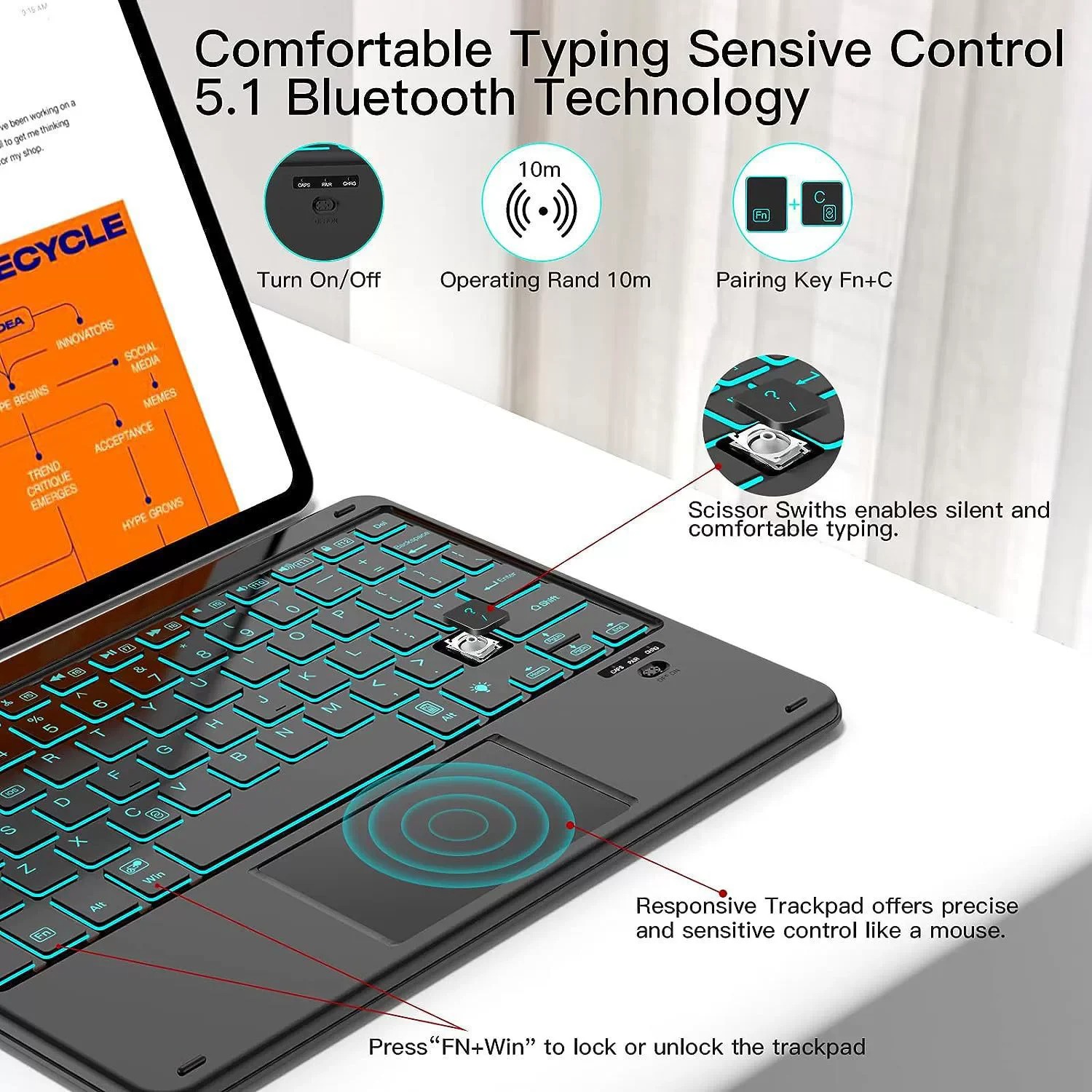Keyboard Touchpad Universal 10 - Windows Tablet Accessories ulasan dan harga